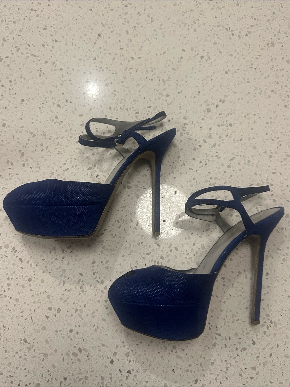 Sergio Rossi platforms heels size 38.5 blue